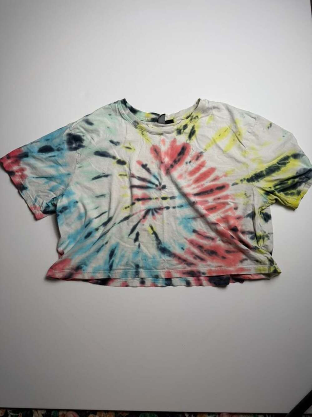 Volcom Galactic Stone Cropped Tie-Dye T-Shirt Multi Women's XXL